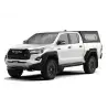Hardtop Contour noir/ lisse avec fenêtre latérale pour Toyota Hilux Revo 2016+ double cabine Alu-Cab